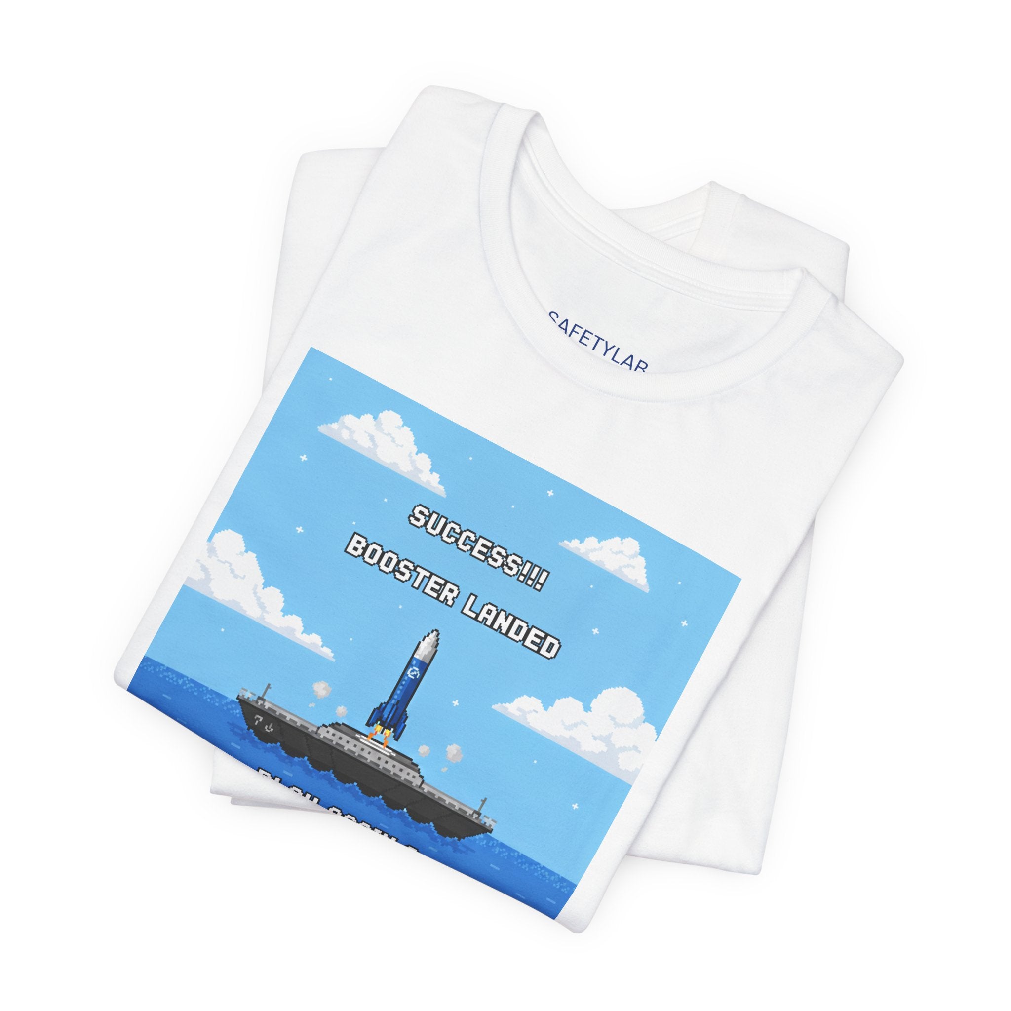 Successful Booster Launch: Play Again' Retro Pixel Rocket Tee