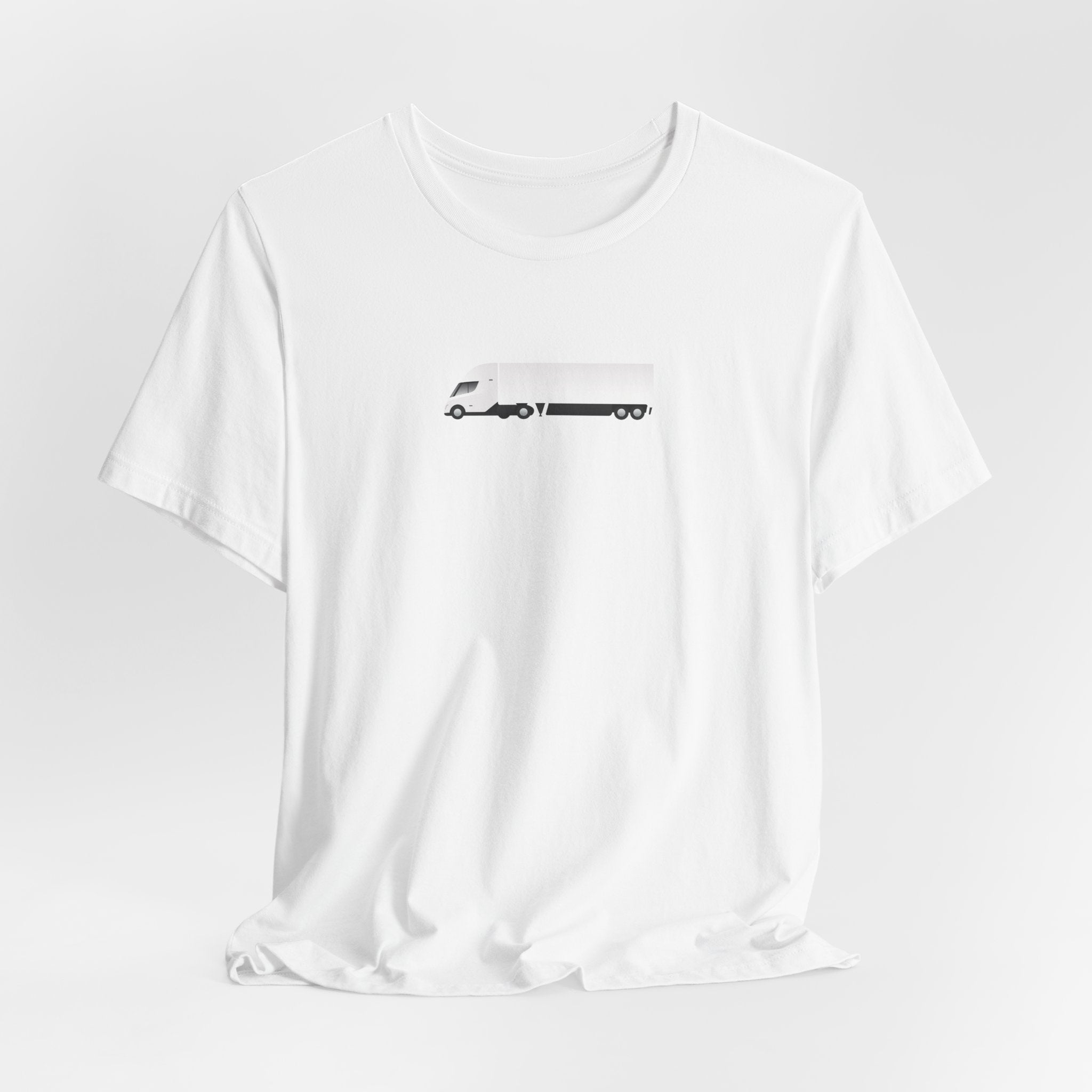 Tesla Semi Truck Graphic Tee — Minimalist Trucker Shirt