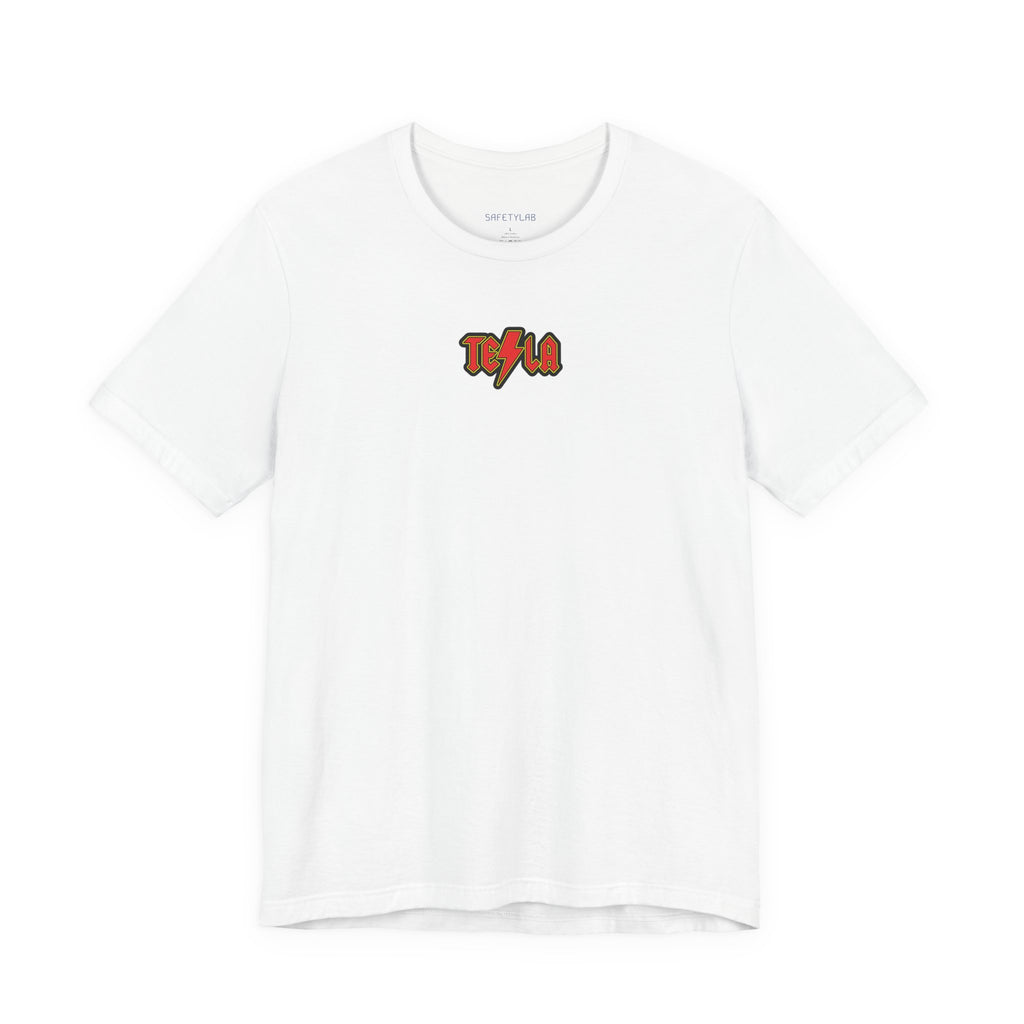 Minimal 'Tesla' Lightning Logo Tee