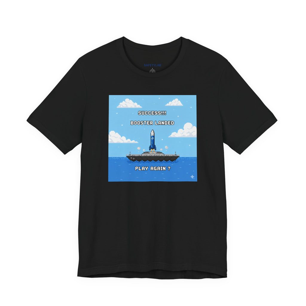 Successful Booster Launch: Play Again' Retro Pixel Rocket Tee