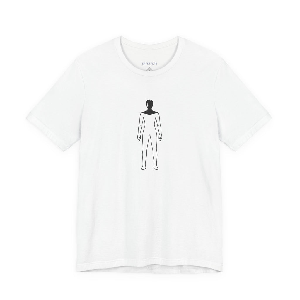 Minimalist 'Head in Shadows' Graphic Tee — ROBOT Outline T-Shirt