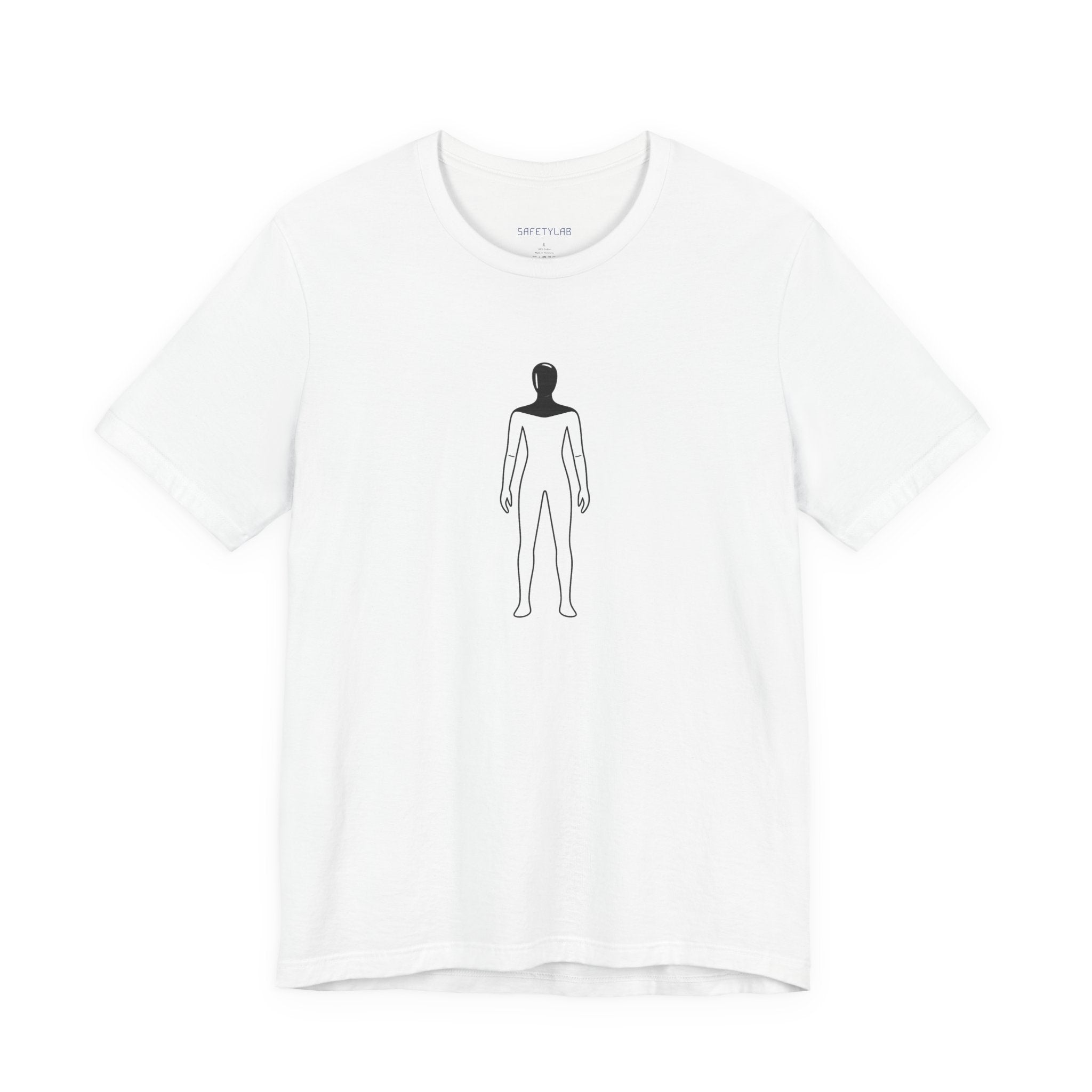 Minimalist 'Head in Shadows' Graphic Tee — ROBOT Outline T-Shirt
