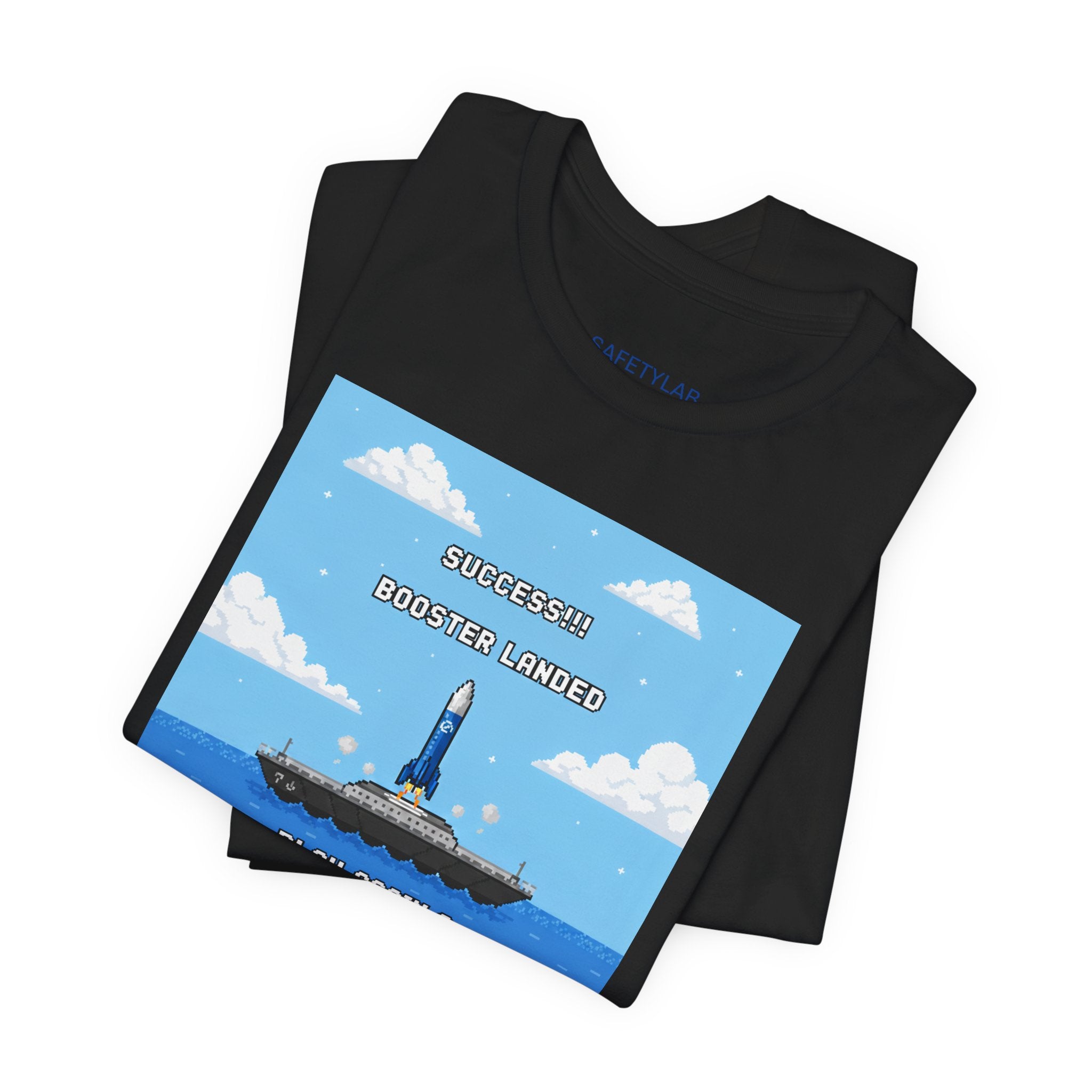 Successful Booster Launch: Play Again' Retro Pixel Rocket Tee