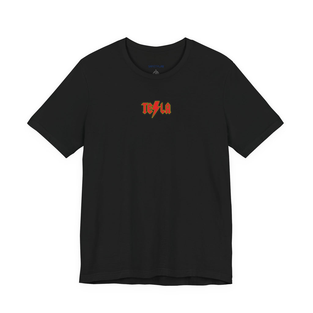 Minimal 'Tesla' Lightning Logo Tee