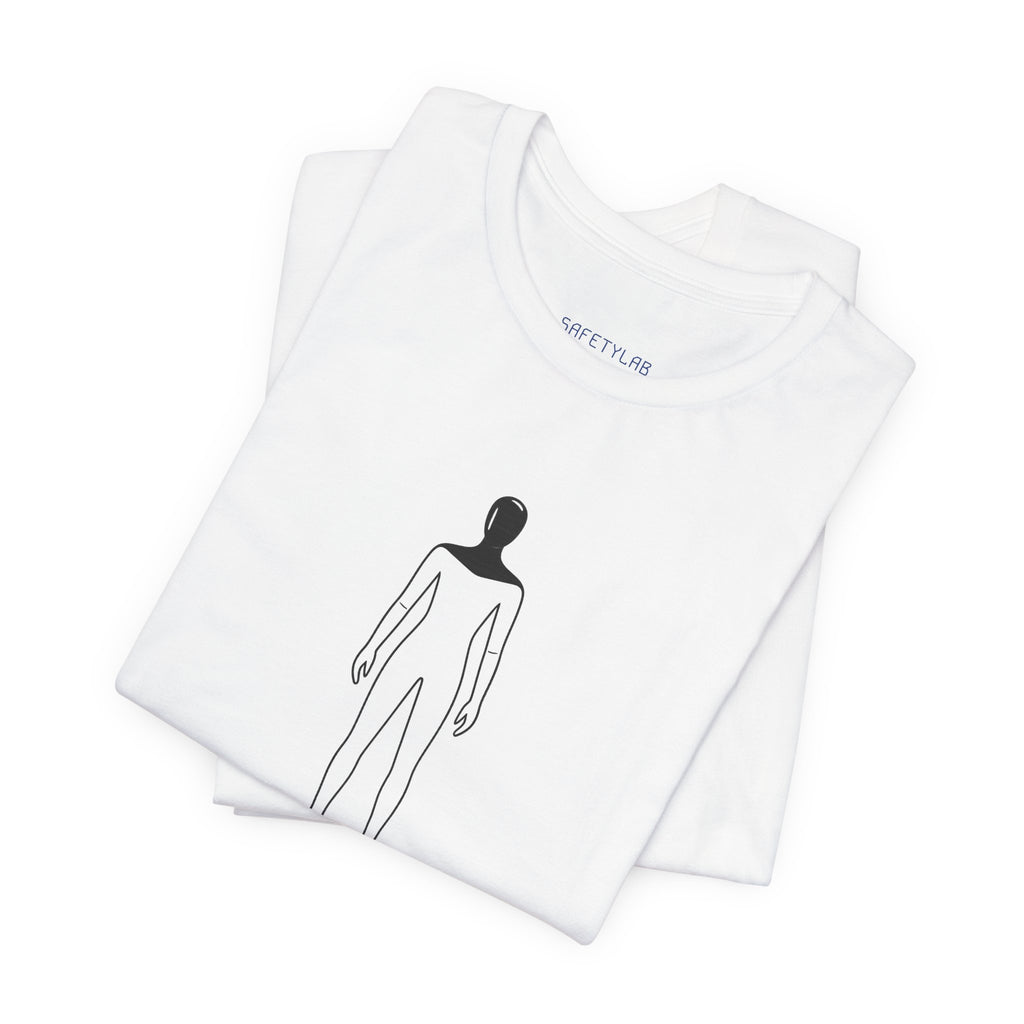 Minimalist 'Head in Shadows' Graphic Tee — ROBOT Outline T-Shirt