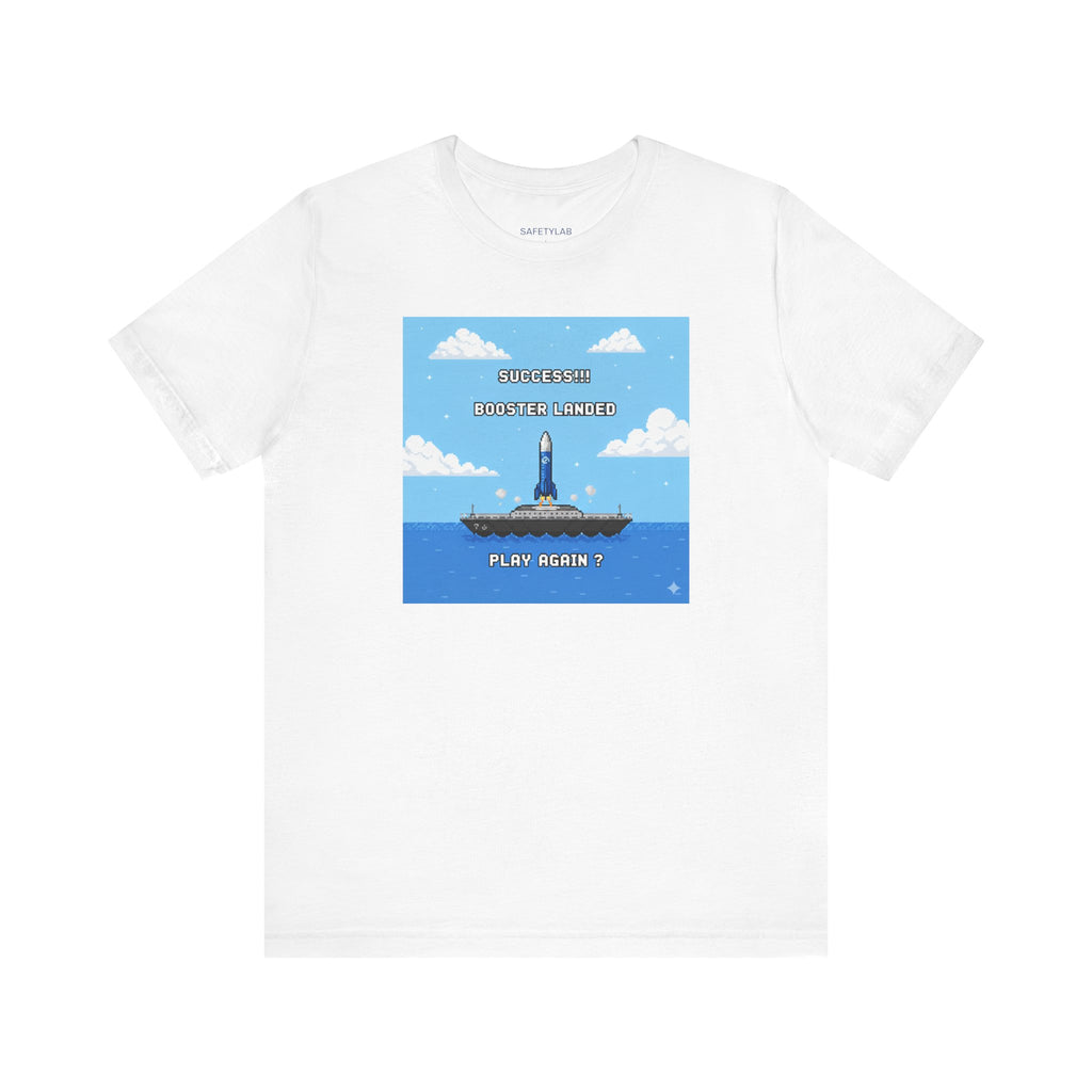 Successful Booster Launch: Play Again' Retro Pixel Rocket Tee