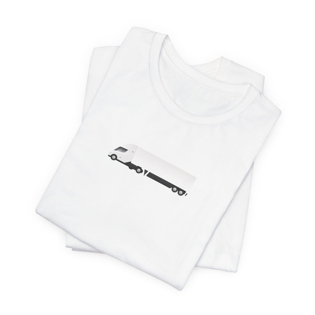 Tesla Semi Truck Graphic Tee — Minimalist Trucker Shirt
