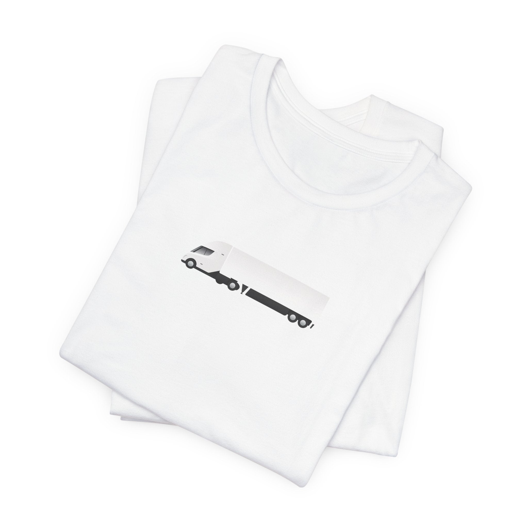 Tesla Semi Truck Graphic Tee — Minimalist Trucker Shirt