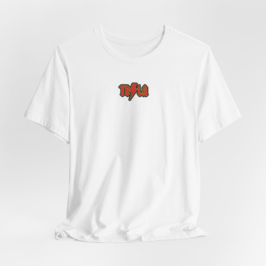 Minimal 'Tesla' Lightning Logo Tee